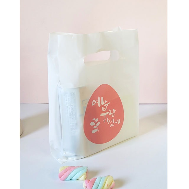 경지사 부활절 달걀 비닐백(대-핑크) 10매 KJ-23