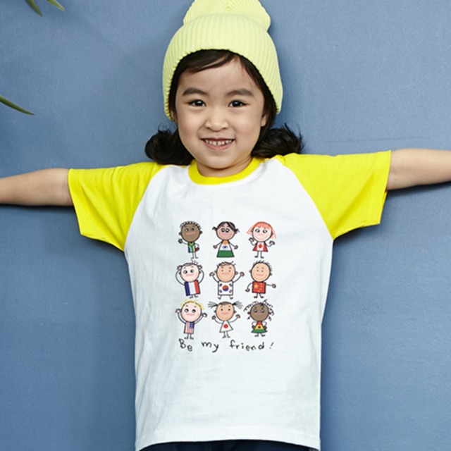 제이디뉴 나그랑 아트티셔츠 반팔 만국기(열방으로) 여름성경학교 티셔츠 (국내산 100%순면)