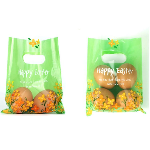 고집 부활절 계란 포장 2구 손잡이 비닐 해피 (20매)